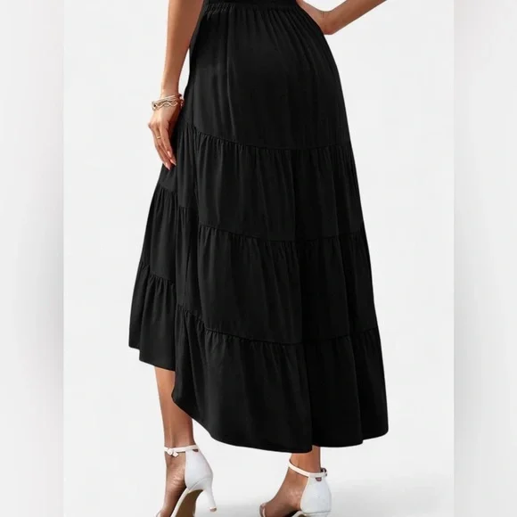 Bohemian Black Tiered Skirt - Picture 4 of 4